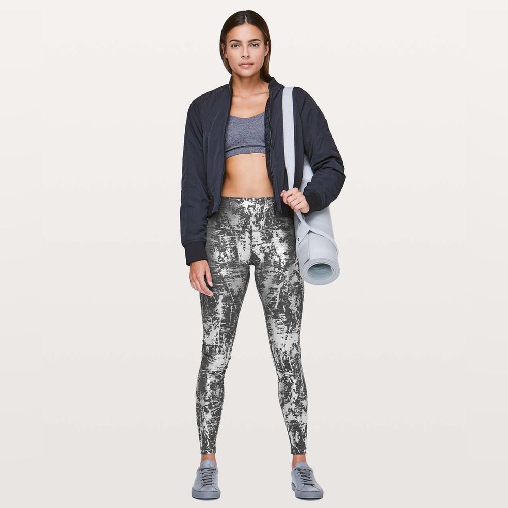 Lululemon Wunder Under Train HR Tight  *Foil leggings pants Size 6